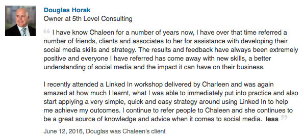 Douglas Horak - Recommendation